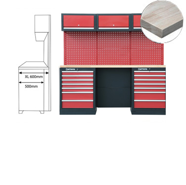 IMOLA Series 60 cm deep Rubberwood worktop