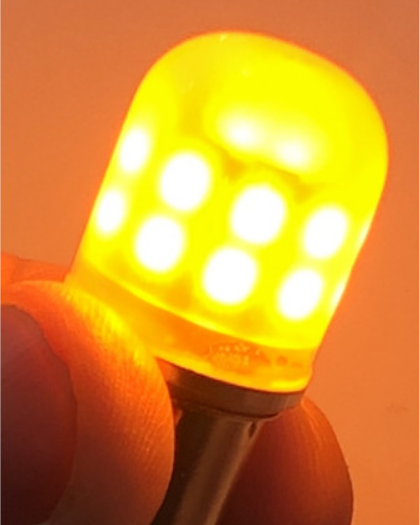 Birne 12V/10W, Sockel: BA15s gelb/orange Nur für Innenbeleuchtung