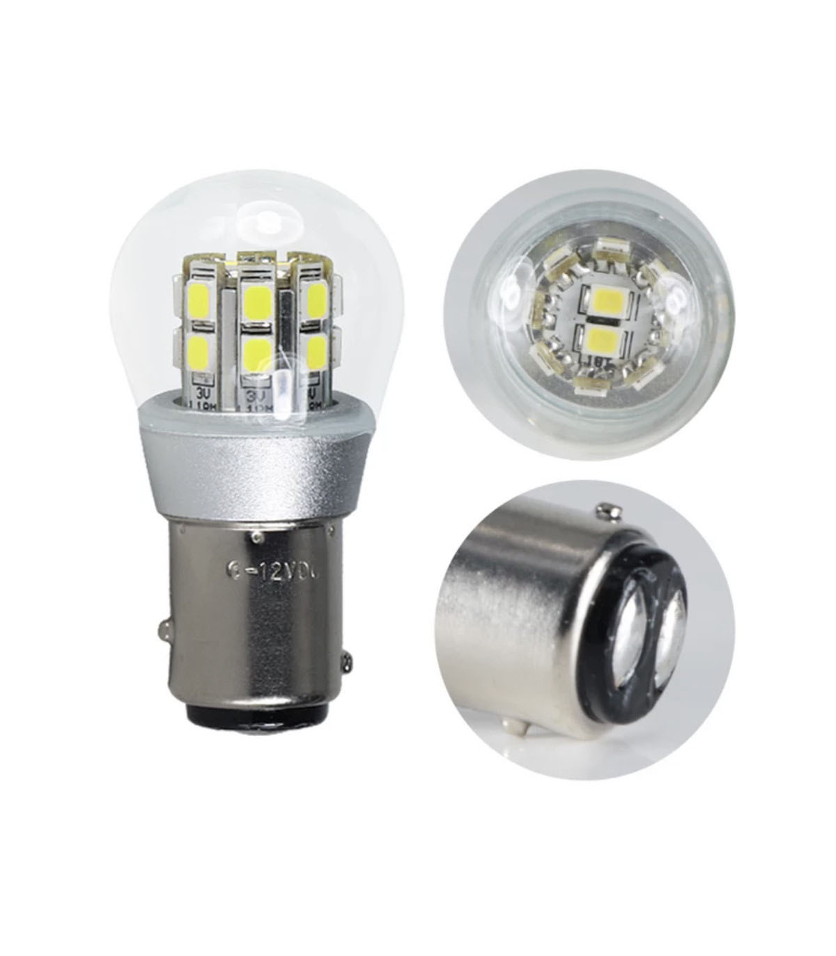 SIGNALISATION LED-BULB 6 TO 12V, STOP/STAND - WARM WHITE, P21/5w, BAY15D -  Matthys