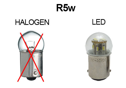 BLICK R5W G18.5 12V 5W BA15S Car Replacement Halogen Bulbs License