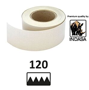 ROLLO PAPEL DE LIJA CON VELCRO P120 - 70 MM x 25 METROS