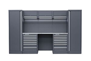 HEAVY DUTY GARAGE STATION WITH WORKTOP WITH STAINLESS STEEL FINISH MODULE-06D - SERIE LEMANS