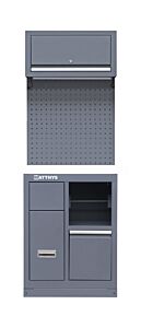 ELEMENT HIGH : HEAVY DUTY CABINET WITH DUSTBIN AND PAPER HOLDER - SERIE LEMANS