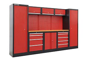 GARAGE STORAGE WORKSTATION WITH MDF WORKTOP COMBI-02 - SERIE IMOLA