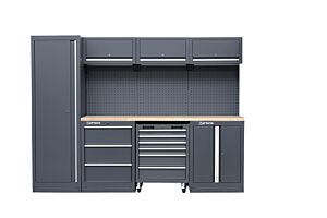 HEAVY DUTY GARAGE STATION  WITH RUBBERWOOD WORKTOP MODULE 03 - SERIE LEMANS