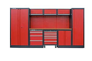 GARAGE STORAGE WORKSTATION WITH MDF WORKTOP COMBI-3DD - SERIE IMOLA