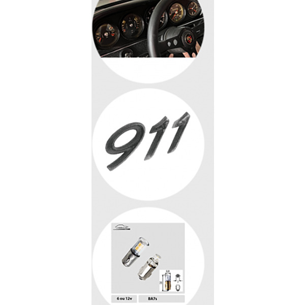 Kit ECLAIRAGE LED planche de bord, compteurs PORSCHE 911/ 901