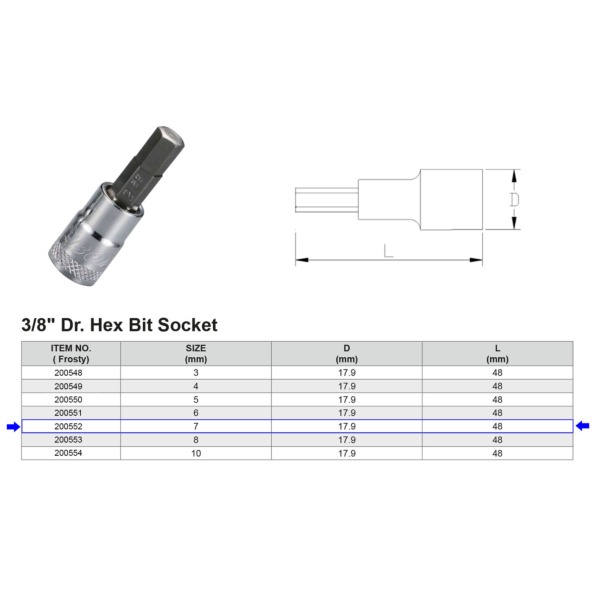 3/8” BIT HEX H7 - Matthys